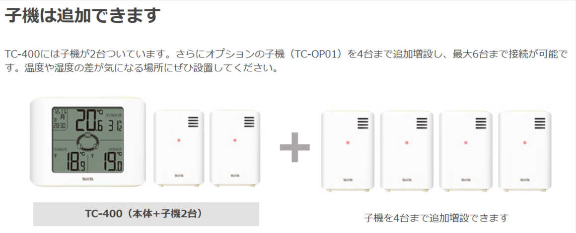 タニタ コンディションセンサー 無線温湿度計 TC-400