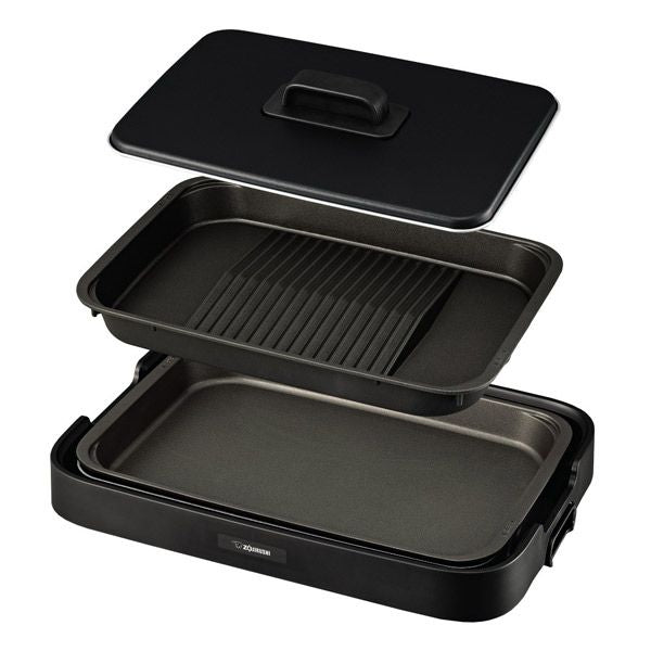 象印 ホットプレート やきやき EA-KA10/KE20/KJ30 1枚・2枚・3枚プレート選択可 深型 焼肉 たこ焼き ブラック メーカー保証1年