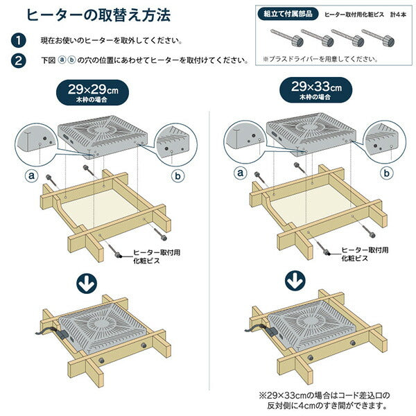 METRO メトロ電気工業 取替用こたつヒーター MCU-501E(DKB) 500W オレンジヒート ファン付き薄型 手元電子コントロール
