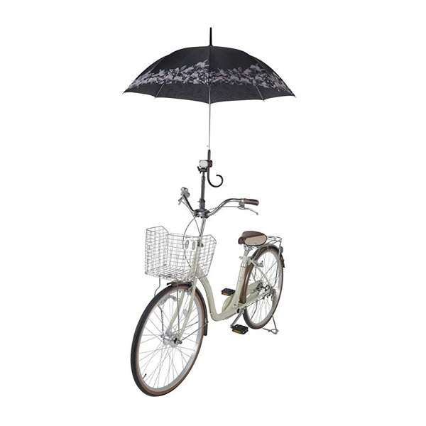 第一精工 かさキャッチNo.1 自転車用傘ホルダー ブラック D-118 ワンタッチ取付 反射板付