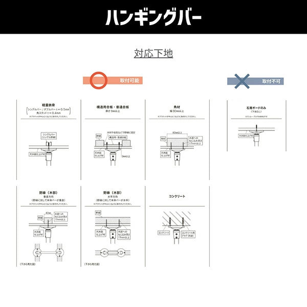 TOSO（トーソー）ハンギングバー H-2 天井付けCタイプ 室内干し お洒落なランドリーバー 部屋干し ハンガーラック 収納 コートラック 壁面収納 ハンガーパイプ パイプラック コートハンガー ウォールシェルフ シンプル ミニマル TOSO(トーソー)