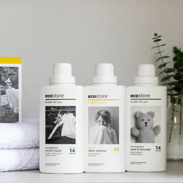 エコストア ファブリックソフナー 柔軟仕上げ剤 5L/500ml 濃縮タイプ 天然成分 敏感肌 赤ちゃん 低刺激