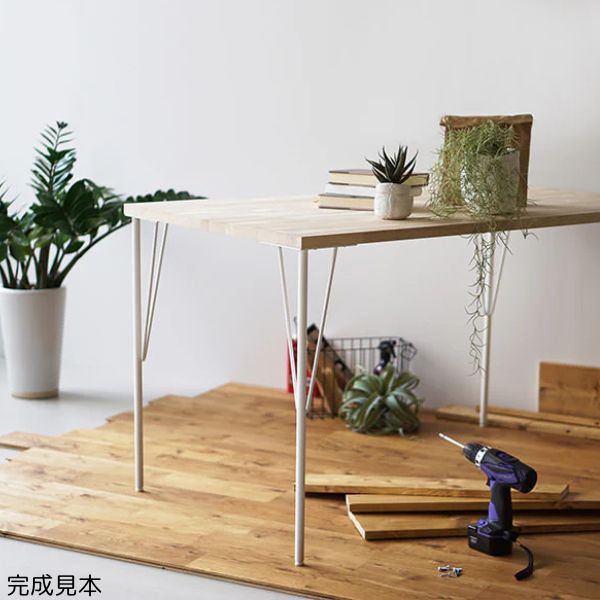 LABRICO ラブリコ スチールテーブル脚 大 1本入り 高さ68-69cm アジャスター付き DIY 平安伸銅