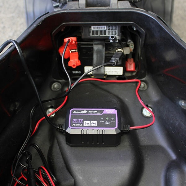 Meltec（メルテック）全自動パルス充電器 MP-200 | DC12V 0.75A バイク用 | IP63防塵防水
