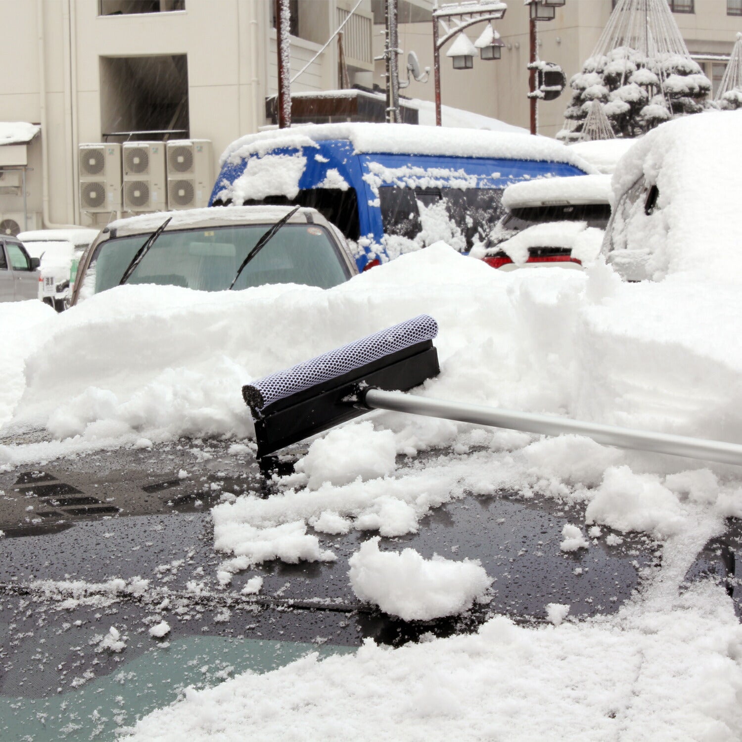 Meltec メルテック スノーブラシ スノッキー スポンジタイプ SNB-03 伸縮式 雪かき 洗車