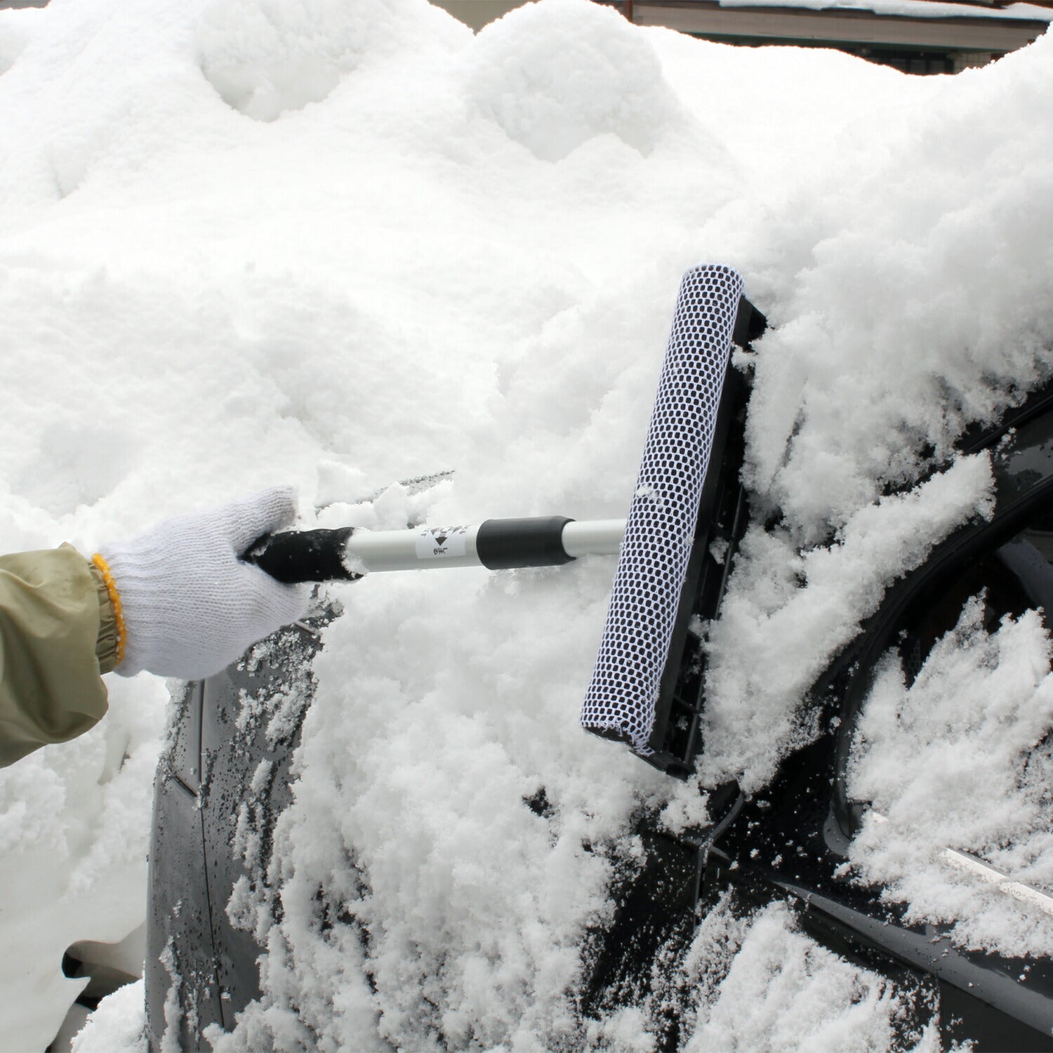 Meltec メルテック スノーブラシ スノッキー スポンジタイプ SNB-03 伸縮式 雪かき 洗車