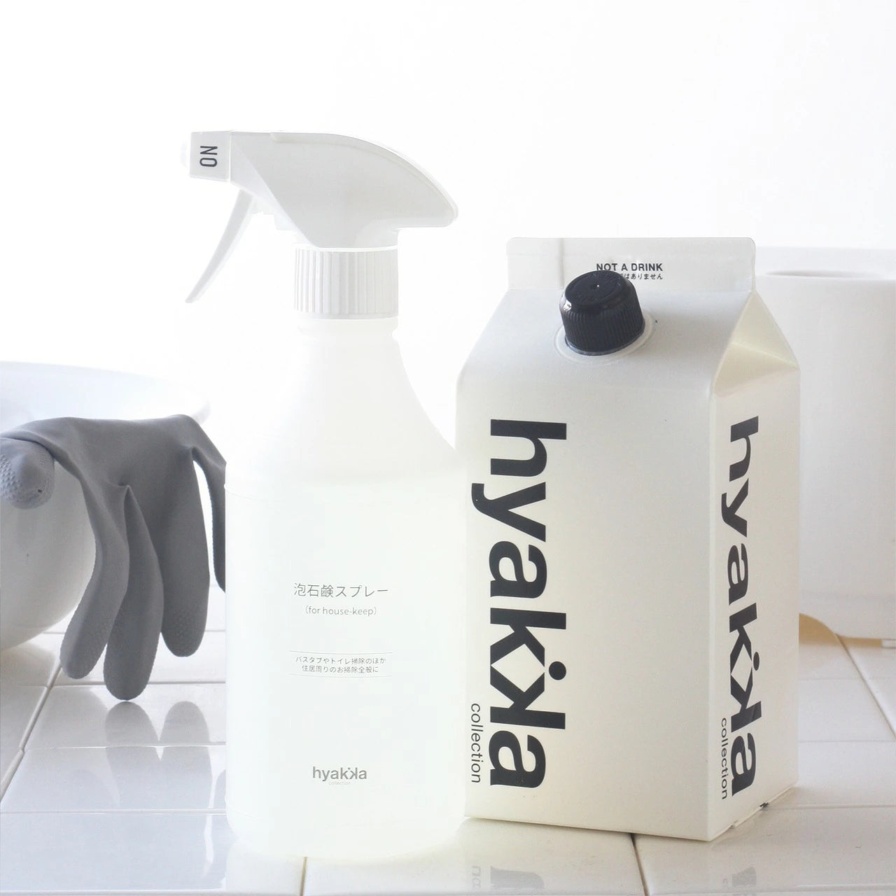 石けん百貨 泡石鹸スプレー forhouse-keep 本体450ml | 石鹸＆アルコール配合 無香料 住居用洗剤 日本製