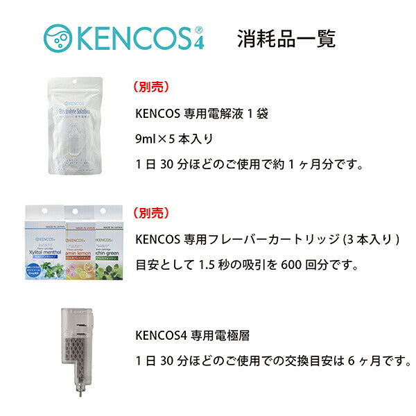 KENCOS4 ピンク 水素吸入器 ポータブル水素ガス吸引具 AB-D53-001 アクアバンク正規品