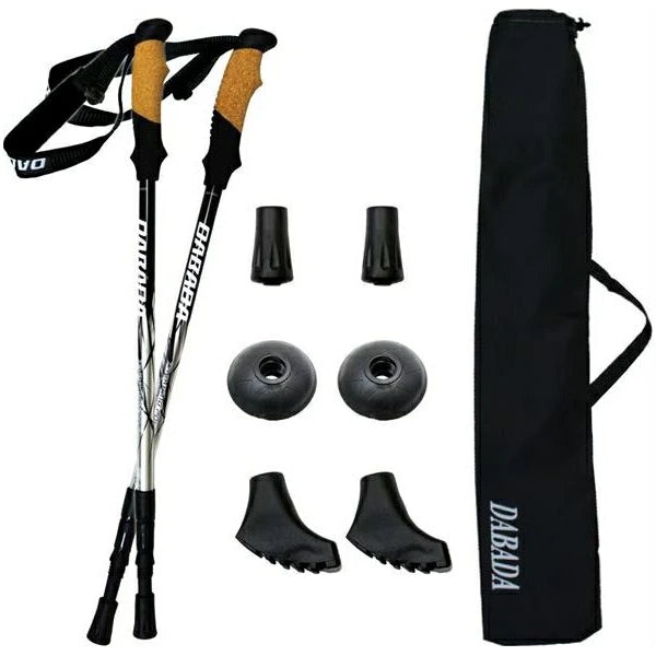 トレッキングポール SG 2本セット DABADA ダバダ a-pole 登山 ウォーキング SGマーク取得 アルミ製 収納袋付き 軽量 220g 56.5cm〜120cm 伸縮式 登山用品