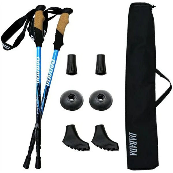 トレッキングポール SG 2本セット DABADA ダバダ a-pole 登山 ウォーキング SGマーク取得 アルミ製 収納袋付き 軽量 220g 56.5cm〜120cm 伸縮式 登山用品
