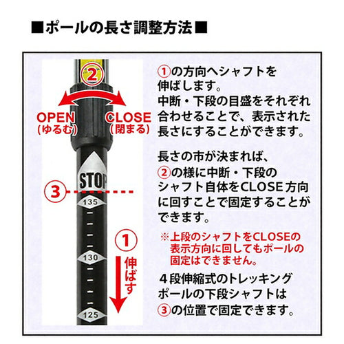 DABADA ダバダ トレッキングポール カーボン製 2本セット 軽量175g アンチショック機能付き 登山 ハイキング ウォーキング