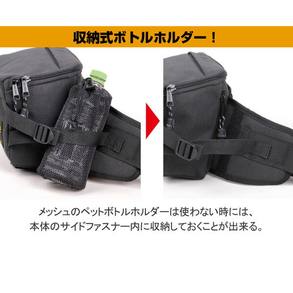 DEGNER デグナー ヒップバッグ NB-179 ブラック 5.5L ポリエステル製 バイク用 ウエストバッグ