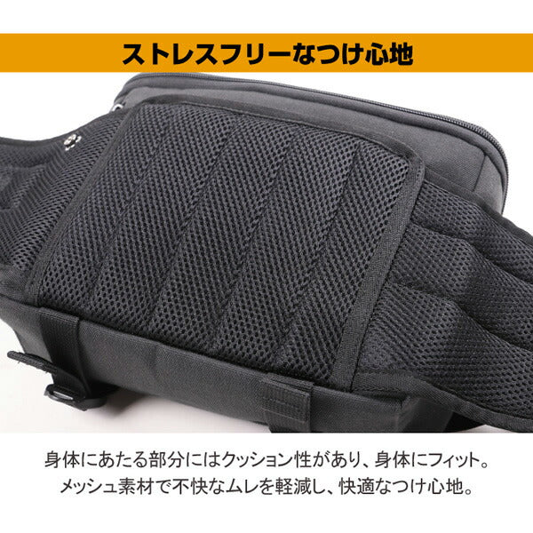 DEGNER デグナー ヒップバッグ NB-179 ブラック 5.5L ポリエステル製 バイク用 ウエストバッグ