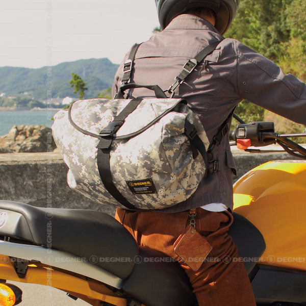 DEGNER デグナー NB-92BK 防水サイドバッグ ブラック 12L バイク用 ツーリング シート取付 ポリエステル