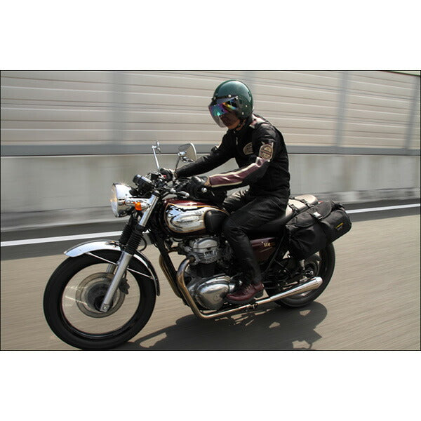 DEGNER デグナー NB-92BK 防水サイドバッグ ブラック 12L バイク用 ツーリング シート取付 ポリエステル