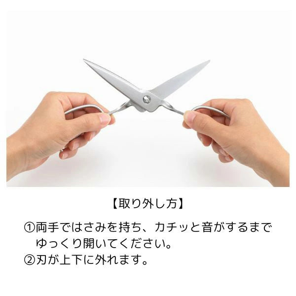 鳥部製作所 キッチンスパッター KS-203 | オールステンレス 日本製 取り外し式キッチンバサミ