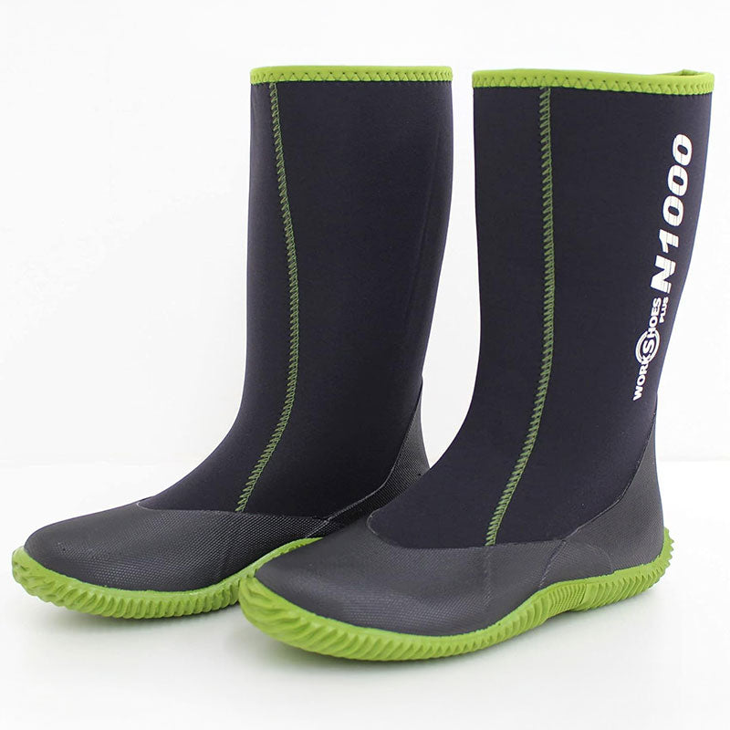 アトムワークス N1000 ワークシューズプラス 超軽量 防水 長靴 SS/S/M/L/LL | ウェットスーツ素材