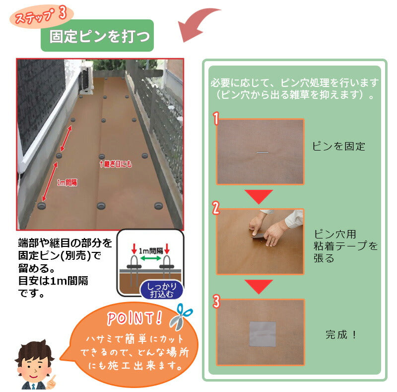 デュポン 防草シート プランテックス 240BB 耐用年数10年 リバーシブル 12m/30m 超強力 4層構造