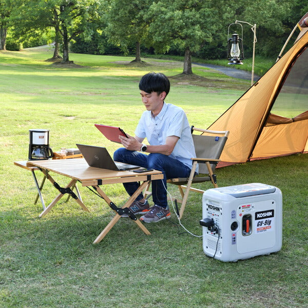 工進 インバーター発電機 GV-9ig 0.9kVA 900W カセットガス式 防災・アウトドア USB付 認定店