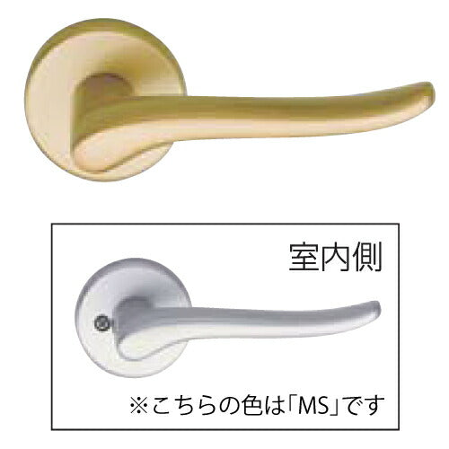 川口技研 Kレバーシリーズ 32番 空錠 メタリックゴールド | 丸座 LSラッチ バックセット51mm KLS-32-1KM-MG