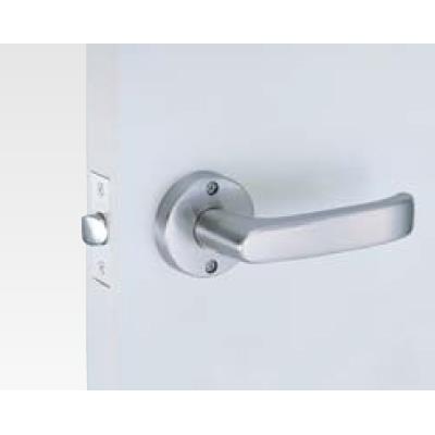 川口技研 Jレバー ドアレバー錠 50mm 空錠 丸座 ニッケル JL-24-1M-N | 室内ドア用 バックセット50mm