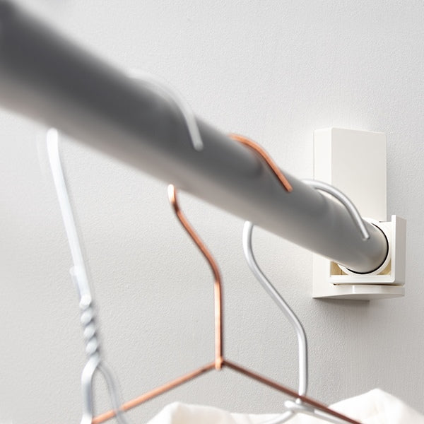 森田アルミ工業 首振りピン式物干し kururi クルリ KUR11-WS 室内物干し 石膏ボード対応 伸縮式 104-259cm 耐荷重10kg 賃貸OK 花粉対策