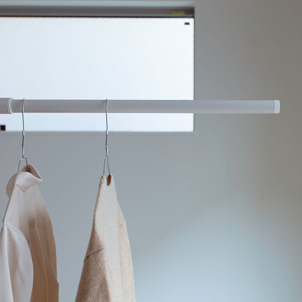 森田アルミ工業 シンプルランドリーバー SEN 伸縮式物干し竿 1285-2300mm 室内物干し 浴室乾燥対応 花粉・黄砂対策 ブラック/ホワイト