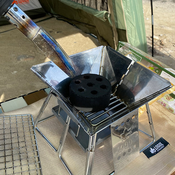 ロゴス LOGOS エコココロゴス ミニラウンドストーブ4 83100104 BBQ バーベキュー 着火剤 アウトドア