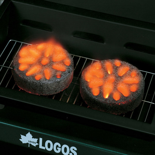 ロゴス（LOGOS）エコココロゴス・ラウンドストーブ 44個入り ヤシガラ成型炭 即着火 BBQ用 業務用