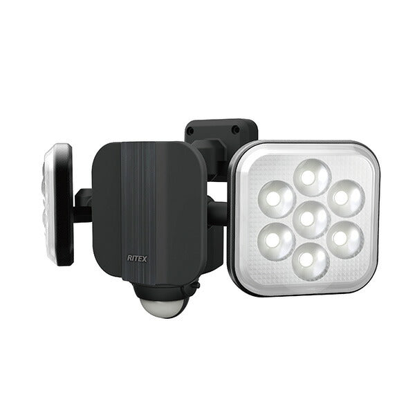 musashi（ムサシ） 11W×2灯 フリーアーム式LEDセンサーライト LED-AC2022 | 2000ルーメン 防雨型 常夜灯モード 赤色LED警戒