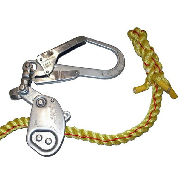 まつうら工業 ニューテトロン 水平親綱 両端大口径フック付 緊張器付 ロープ 16mm 10m/15m/20m 高所作業用 安全ロープ