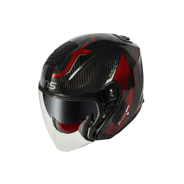 WINS A-FORCE RS JET FLASH typeC ジェットヘルメット インナーバイザー付き 最軽量1,300g ドライカーボン M/L/XL バイク用