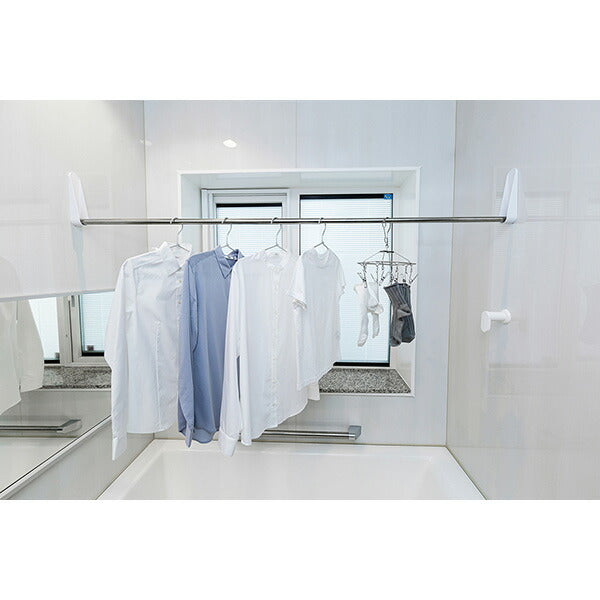 積水樹脂 浴室用マグネット取付ものほし YMM-1 伸縮式 96-180cm ステンレス 耐荷重6kg 抗菌 浴室物干し