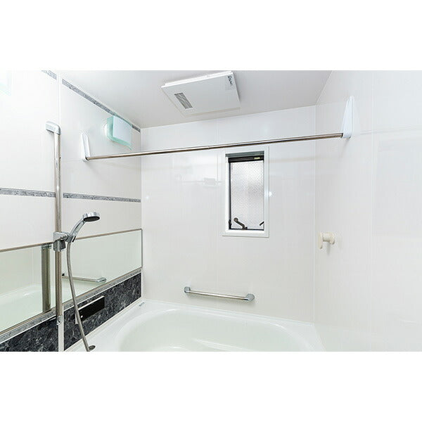 積水樹脂 浴室用マグネット取付ものほし YMM-1 伸縮式 96-180cm ステンレス 耐荷重6kg 抗菌 浴室物干し