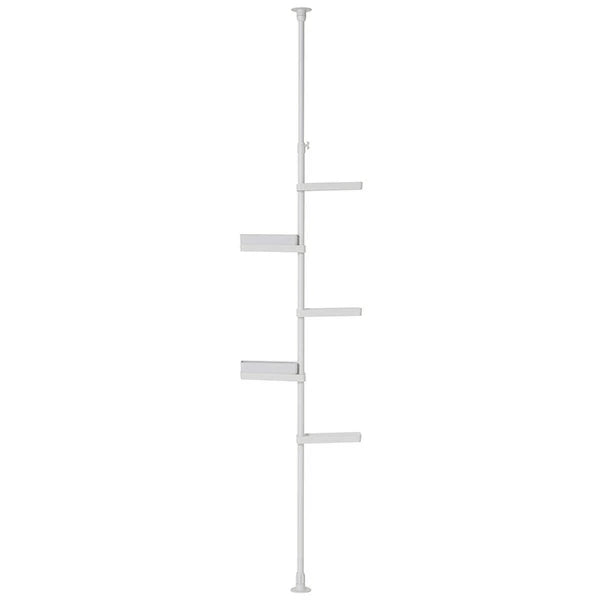 セキスイ 突っ張り式 スリムラック 幅9～53cm 高さ200～275cm 隙間収納 回転トレイ5個付 耐荷重10kg