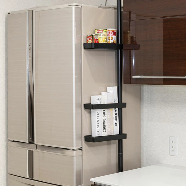 セキスイ 突っ張り式 スリムラック 幅9～53cm 高さ200～275cm 隙間収納 回転トレイ5個付 耐荷重10kg