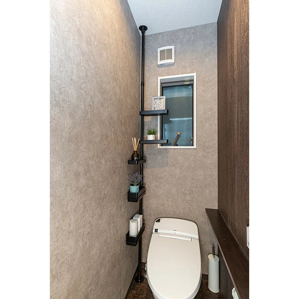 セキスイ 突っ張り式 スリムラック 幅9～53cm 高さ200～275cm 隙間収納 回転トレイ5個付 耐荷重10kg