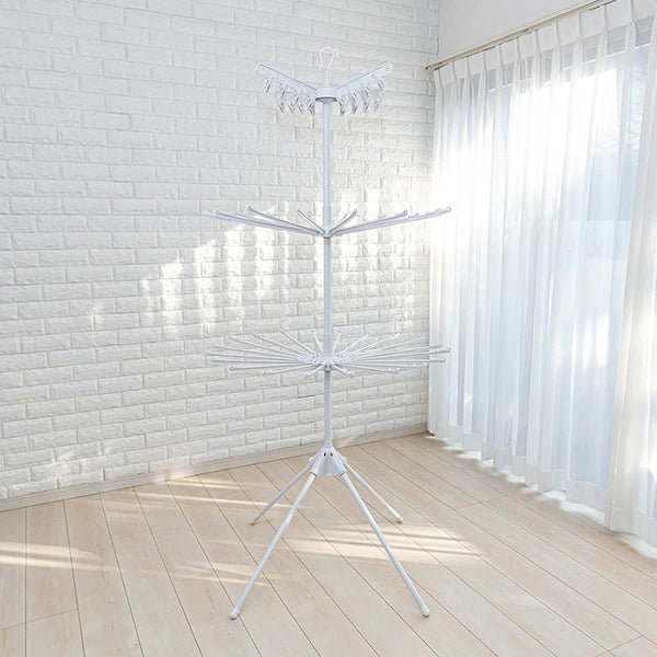 セキスイ 物干しスタンド コスモス C-400 | 省スペース パラソル型 室内物干し 耐荷重12kg タオルハンガー36本付