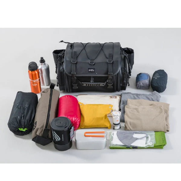 TANAX（タナックス）ミニフィールドシートバッグEX MFK-254 | 19-27L 容量可変 両サイドオープン バイク用シートバッグ