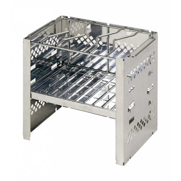 キャプテンスタッグ カマド スマートグリル B5型 UG-0042 | 3段調節 コンパクト収納 ソロキャンプ・アウトドア用