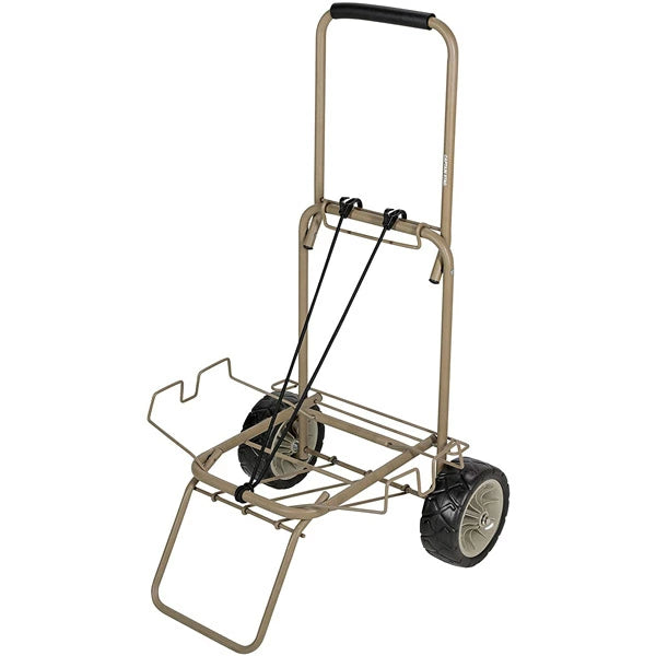 CAPTAIN STAG トーランド FDコンテナ用キャリー カーキ UL-1048 | 耐荷重60kg 極太タイヤ アウトドアワゴン