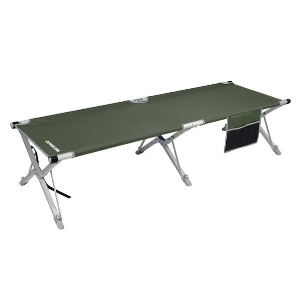 CAPTAIN STAG 簡単フィールドGIベッド オリーブ | 組立簡単 折りたたみ式 キャンプコット
