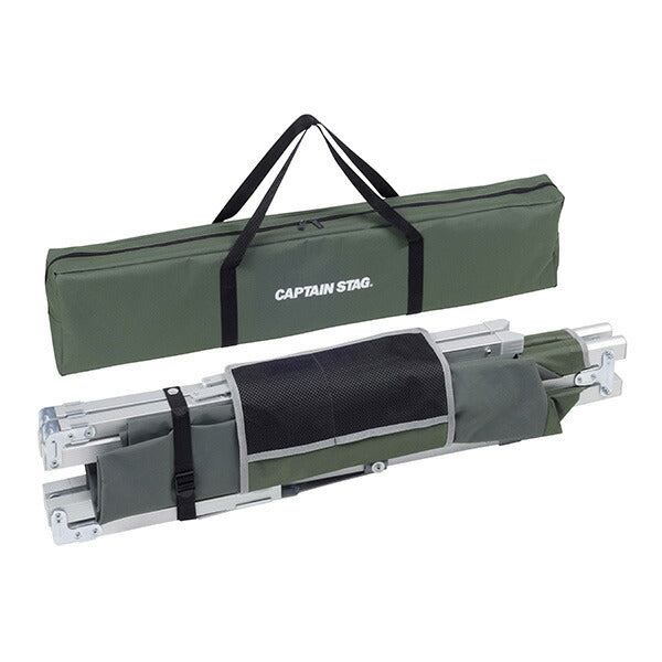 CAPTAIN STAG 簡単フィールドGIベッド オリーブ | 組立簡単 折りたたみ式 キャンプコット