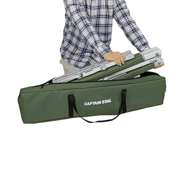 CAPTAIN STAG 簡単フィールドGIベッド オリーブ | 組立簡単 折りたたみ式 キャンプコット