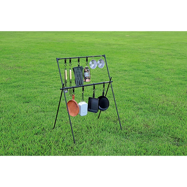 CAPTAIN STAG トレッカー フィールドハンガーラック 2段 UC-1853 | キャンプ収納 テント内 軽量 コンパクト