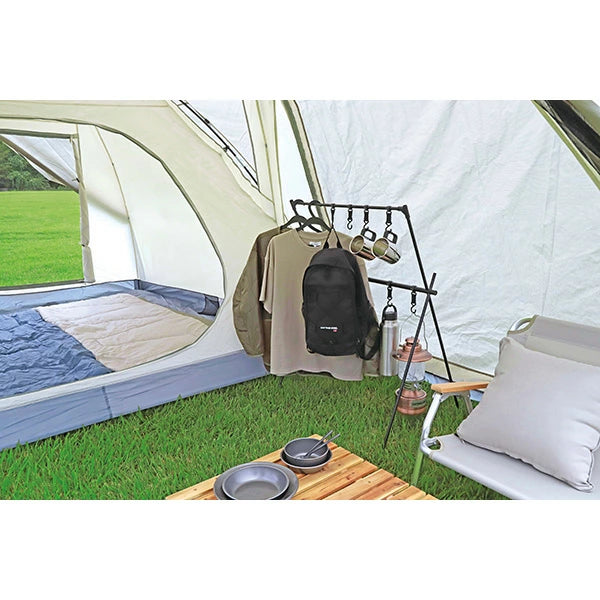 CAPTAIN STAG トレッカー フィールドハンガーラック 2段 UC-1853 | キャンプ収納 テント内 軽量 コンパクト