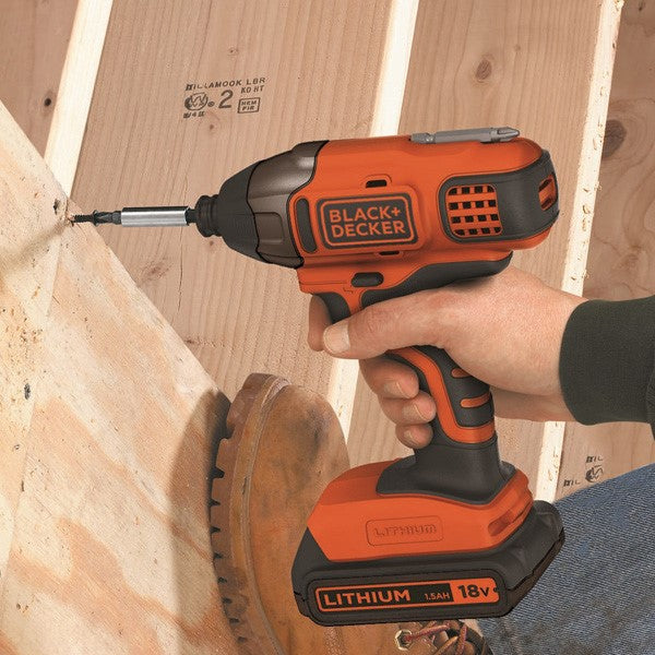 BLACK&DECKER 18Vコードレスインパクトドライバー BPCI18K1JP | 最大トルク155N・m バッテリー付き