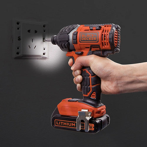 BLACK&DECKER 18V コードレスインパクトドライバー EXI18JP 最大トルク170N・m リチウムイオンバッテリー2個付き