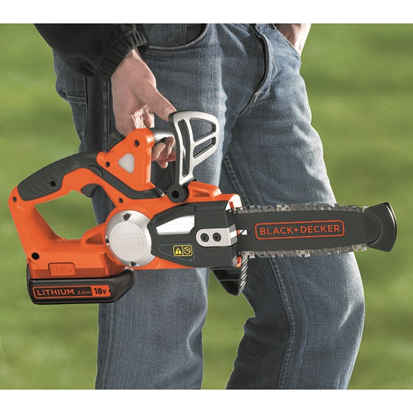 BLACK&DECKER（ブラックアンドデッカー） 18V 200mm 充電式チェーンソー GKC1820L2NJP 静音 バッテリー2個付 キックバック防止