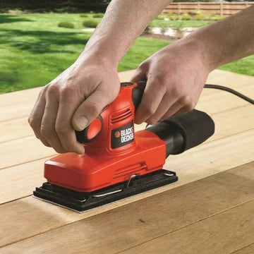 BLACK&DECKER コンパクトオービタルサンダー 240W KA320EJP ダイヤル式6段階変速 クランプ式 電動サンダー